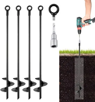 Produktbild von Set mit 4 Erdankern für Trampoline und Zelte