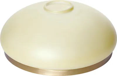 Image de Verre de rechange avec anneau en laiton, Ø 195mm ouverture pour douille E27 (42mm) Verre de lampe 19.5x8cm champagne beige mat