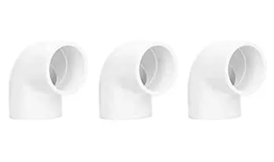 Image de Raccord en PVC à 90 degrés, pour tuyaux d'eau. Compatible PVC-PVC