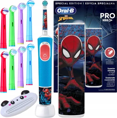Produktbild von Oral-B | Elektrische Zahnbürste - D103 Spiderman - Kinder - Mit Reiseetui - 2 Reinigungsmodi