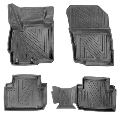 Produktbild von 3D Auto Fussmatten für Mitsubishi Outlander (3.Gen) 2012-2021 Carbon-Optik