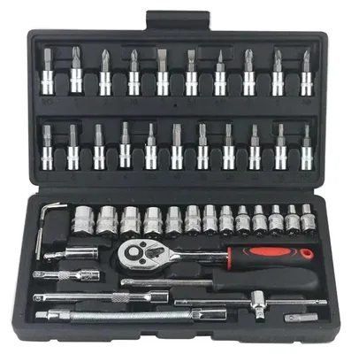 Produktbild von Werkzeugkoffer 46-teilig Steckschlüsselsatz Grün