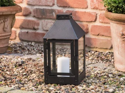 Produktbild von A2 Living Allwetter Laterne Mini schwarz wetterfest Metall Outdoor rostfrei