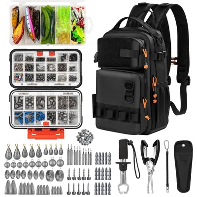 Immagine prodotto di Kit completo per la pesca, composto da 462 pezzi, con zaino e accessori