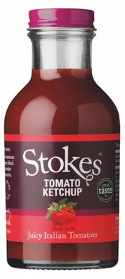 Zdjęcie produktu dla Stokes Real Tomato Ketchup wegański, bez laktozy i bez glutenu 257 ml