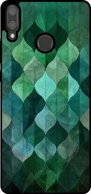 Image de L'étui de téléphone Smartphonica convient pour
Huawei Y9 (2019) avec impression de feuilles vertes - Coque arrière TPU design feuilles vertes