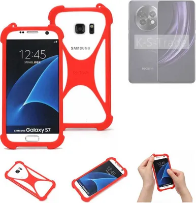 Produktbild von K-S-Trade Handy-Hülle kompatibel mit Realme 13+ 5G Schutz-Hülle Bumper Silikon Schutz Hülle Cover Case Silikoncase Silikonbumper TPU Softcase