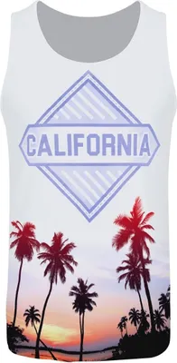 Image de Grindstore - Top "California" pour homme GR1945 (S) (Blanc)