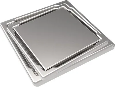 Produktbild von Duschrinne Edelstahl Bodenablauf Ablaufrinne Duschablau Bad 110x110mm Edelstahl