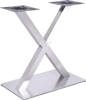 Zdjęcie produktu dla Podstawa stołu ze stali nierdzewnej X rama stołu noga stołu prowadnice stołu wysokość ramy DIY: 70 cm