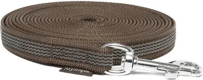 Produktbild von Mystique® Gummierte Schleppleine 15mm mit Handschlaufe Standard Karabiner braun 15m