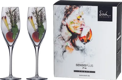 Image de EISCH : 2 verres à champagne, capacité 500/71 cl, présentés dans un coffret cadeau SUPERIOR SENSISPLUS de 4 couleurs. Référence : 25005071 / 180504