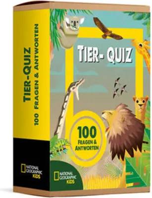 Produktbild von Tier-Quiz. 100 Fragen über Tiere für Quizfans und Tierfans (100 Fragen & Antworten)
