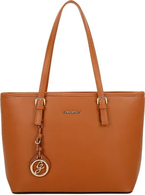 Produktbild von Gallantry Damen Handtasche mit Reißverschluss - Schultertasche, Shopper, braun, stilvoll und geräumig für Alltag und Arbeit
