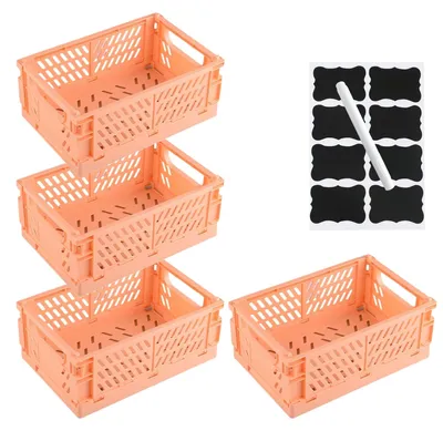 Image de Lot de 4 boîtes de rangement pliables, idéales pour la cuisine et le bureau