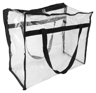 PVC-Aufbewahrungstasche, transparent, S, 46x38x22 cm