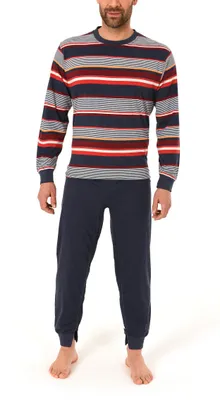 Produktbild von Herren Pflegeoverall langarm mit Reissverschluss am Rücken und Bein 181 170 90 005 ; rot/marine , 2XL