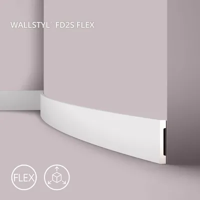 Produktbild von NMC FD2S Flex WALLSTYL flexible Sockelleiste Wandleiste Türumrandung 2 m
