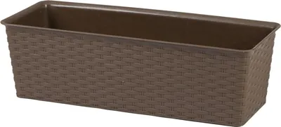 Obrázok produktu pre DOCHTMANN Ratanový kvetináč, obdĺžnikový, 30 x 13,5 x 10,5 cm, hnedý