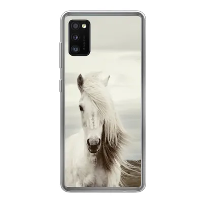 Produktbild von MuchoWow® Handyhülle Schutzhülle Hülle für Samsung Galaxy A41 Pferd - Strand - Mähne Silikon Softcase Handy Hülle - Mobiltelefon