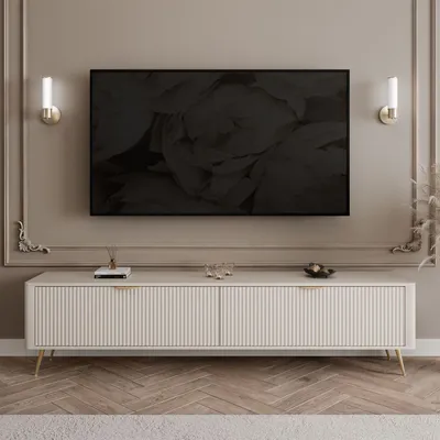 Produktbild von TV-Schrank SCARLETT 2D 200 cm Beige auf Beinen