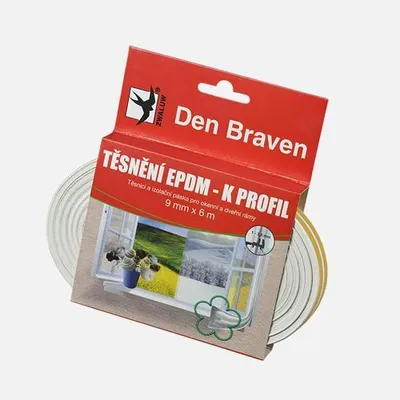 Obrázek produktu pro Den Braven Těsnicí profily z EPDM gumy D-profil 9 x 8 mm - 6 m bílá