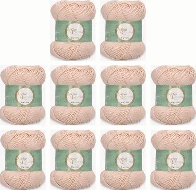 Productafbeelding van 10x Anchor Creativa Fino – katoengaren voor haken en breien (color 00363)