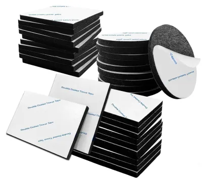 Doppelseitige Klebepads, extra stark, schwarz, 30 Stück