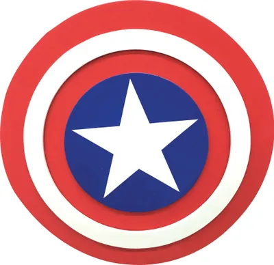 Immagine prodotto di Cartello Capitan America per bambini bianco-rosso-blu 30 cm