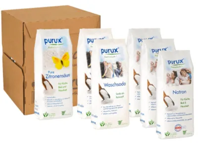Produktbild von Natron, Soda, Zitronensäure Pulver 5kg + 850g, nachhaltig verpackt