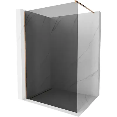 Obrázek produktu pro Mexen Kioto sprchová zástěna 100 x 200 cm, Grafitově černá 8 mm, Zlatorůžová - 800-100-101-60-40