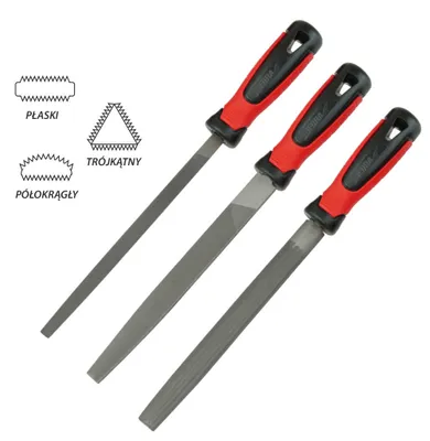Immagine prodotto di DEDRA Set di lime in metallo 200 mm, 3 pezzi - 06C006