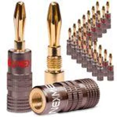 Produktbild von Bananenstecker 4mm schraubbar vergoldet 28x Stecker NEXMEX für Lautsprecherkabel