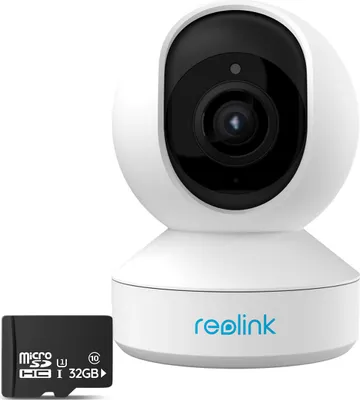 Produktbild von Reolink 5MP 355°/50° PTZ WLAN IP monitorovacia kamera pre vnútorné použitie s 3-násobným optickým zoomom, 2,4/5,0 GHz WiFi, 12 m IR nočné videnie, 2-cestný zvuk, E1 zoom vrátane 32 GB Micro SD karty