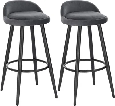 Produktbild von Famanu Barhocker Verstellbar - Stabil und Elegant - Schwarz