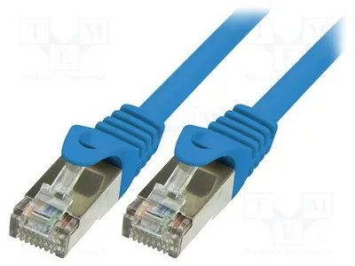 Productafbeelding van 1x PVC-kabel, 3 meter, 2 CP1066S RJ45-connector, blauw, Cat5e