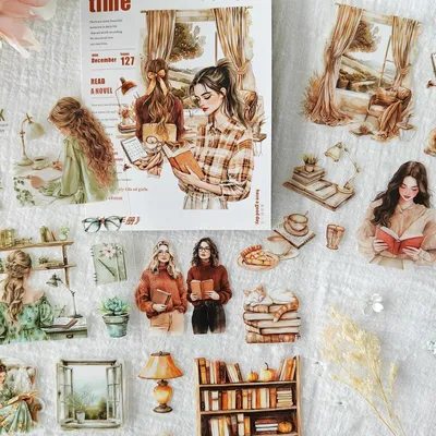 Produktbild von Sticker Scrapbooking-Zubehör, Aufkleber, Bullet-Journal-Aufkleber, PET-Scrapbook-Aufkleber-Set