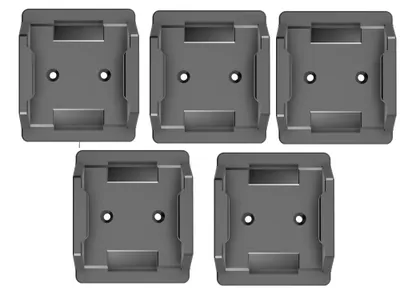 Produktbild von Akku Halter Set 5er Pack Sockel Stabil schwarz Industriell Passend Für Makita Akku BL40xx 40V Xgt