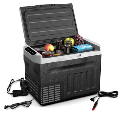 Zdjęcie produktu dla Klarstein PolarForce 28-Liter- Kühlbox – Tragbare elektrische Kompressor-Kühlbox mit LCD-Bedienfeld, -20°C bis 20°C, Dual Power (12V/230V), ECO-Modus, Ideal für Camping und Road-Trips, Gefrierbox