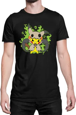 Obrázok produktu pre Mužské Tričko Japan Manga Anime Comics Pokemon 040, Man S / čierna