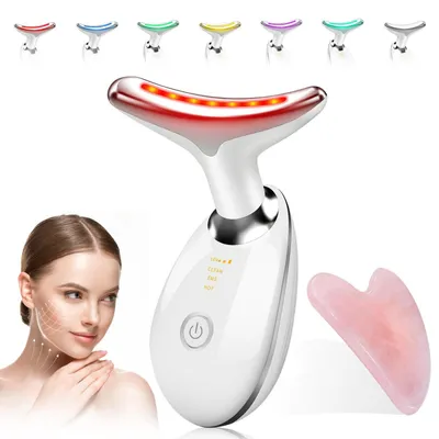 Produktbild von EMS Gesichtsmassage Elektrisches Massagegerät gegen Falten, Gesicht Schönheit Gerät mit 3 Modi, Straffen Gesicht & Hals Haut, 45 ? V-Form Gesichtsschönheitsgerät, für Frauen Männer