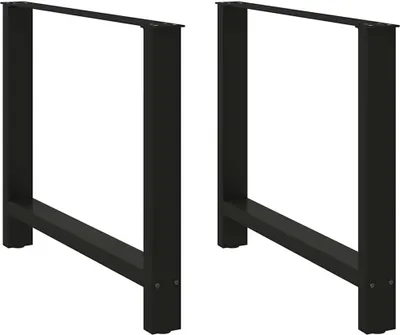 Obrázek produktu pro Nohy k jídelnímu stolu černé 2 ks 100 x (72-73) cm ocelové