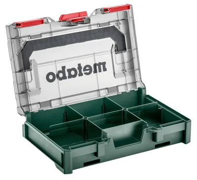 Produktbild von metabo metaBOX 63 XS Organizer, Stapelbare Kleinteilemagazin Box, IP43