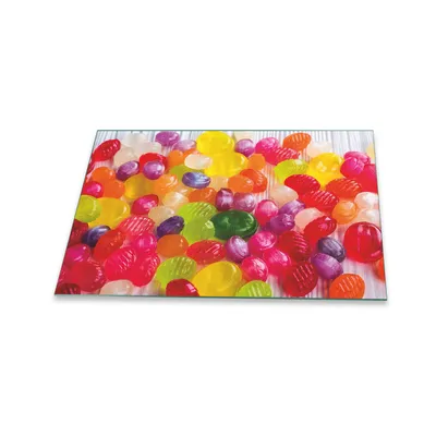 Produktbild von Herdabdeckplatte Glaskeramik 1 Teilig 80x52 Essen Bunt Abdeckung Glas Spritzschutz