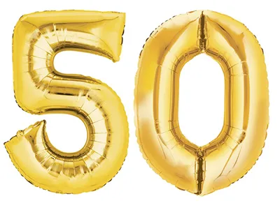 Produktbild von Goldener Folienballon 800mm Ziffer 50 – Glamouröse Partydekoration für Jubiläen & Geburtstage 1 Stück