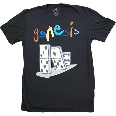 Immagine prodotto di Genesis | Maglietta ufficiale della band | Tour (stampa sul retro e ex-tour), taglia XL, nera