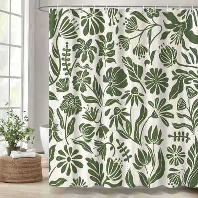 Obrázok produktu pre Solidchoice – Kvetinový záves do sprchy v bohémskom štýle, vodotesný, 180 x 180 cm