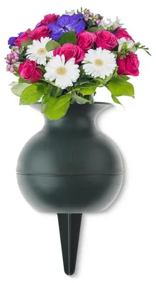 Image de Entonnoir Vases funéraires avec piquet de terre résistant au gel vert 27 cm