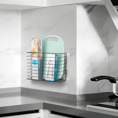 Produktbild von Küchenschubladenhalter - Küchenorganizer für Schubladen - schwarzer Metallhalter