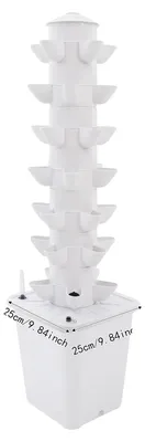 Immagine prodotto di Torre per coltivazione idroponica, 7 livelli, 35 posizioni per piante, colore bianco